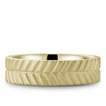 Load image into Gallery viewer, Men's Yellow Gold Carved Band with Sandblast Finish 
Top Width: 6.5 m