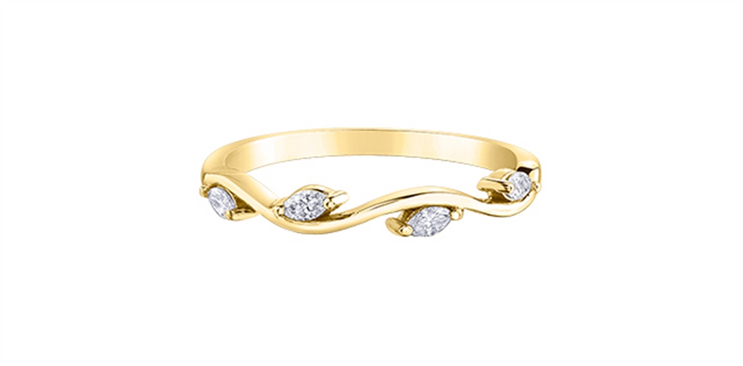 Lady's 14K Yellow Gold Floral Diamonds Band
Diamond Shape: Marquise