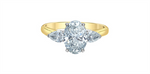 Load image into Gallery viewer, 14K White &amp; Yellow Gold 3 Stone Oval Lab Diamond Engagement Ring
Cent