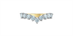 Load image into Gallery viewer, Lady's 14K Yellow &amp; White Gold Curved Prong Set Lab Diamonds Band
Dia