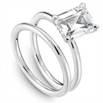Load image into Gallery viewer, White Gold Solitaire Diamond Engagement Ring Semi-Mount
Fits Centre: