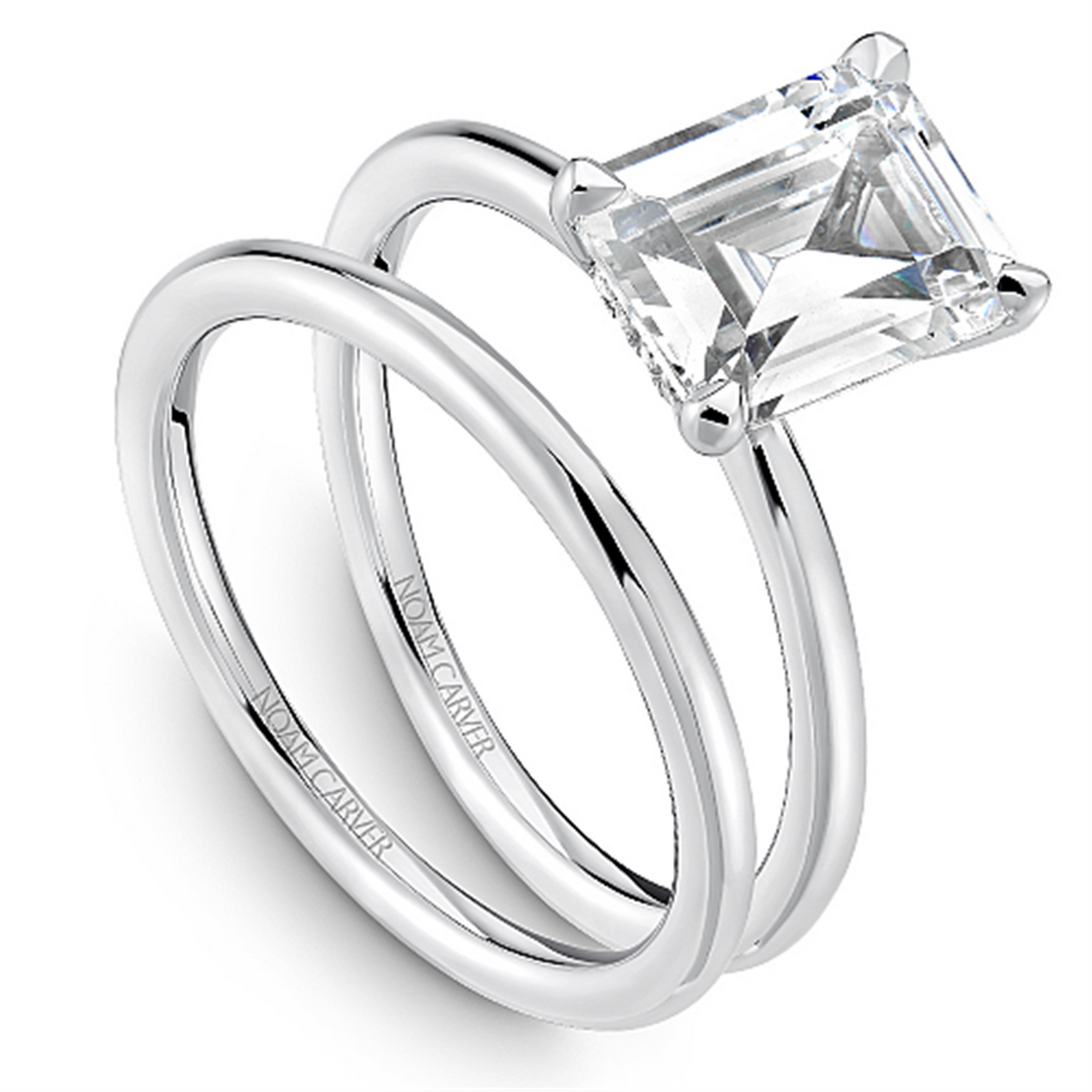 White Gold Solitaire Diamond Engagement Ring Semi-Mount
Fits Centre: