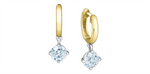 Load image into Gallery viewer, 10K Yellow &amp; White Gold Round Lab Diamonds Dangle Earrings
Total Diam

