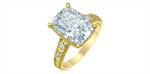 Load image into Gallery viewer, 14K Yellow Gold Vintage Cushion Lab Diamond Engagement Ring
Centre St