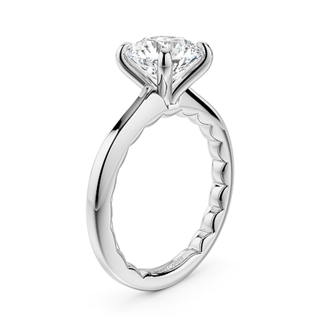 14K White Gold Solitaire Diamond Engagement Ring Semi-Mount
Fits Cent