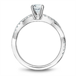 Load image into Gallery viewer, 14K White Gold Intertwined Round Diamond Engagement Ring
