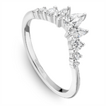 Load image into Gallery viewer, Lady&#39;s White Gold Tiara Diamonds Band
Diamond Shape: Marquise, Pear, Round
