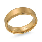 Load image into Gallery viewer, Gold Stainless Steel Matte&#39; Bevel Band Band 
Width: 6.5mm
