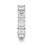 Load image into Gallery viewer, Lady&#39;s White Gold Prong Set Eternity Lab Diamonds Band
Diamond Shape: Emerald, Round
