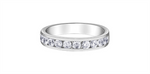 Load image into Gallery viewer, Lady&#39;s 14K White Gold Channel Set Diamonds Band
Diamond Shape: Round
