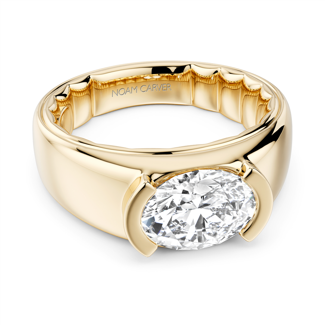 Yellow Gold Solitaire Diamond Engagement Ring Semi-Mount
Fits Centre: