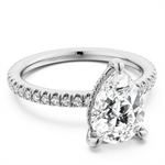 Load image into Gallery viewer, White Gold Side Stones Diamond Engagement Ring Semi-Mount
Fits Centre