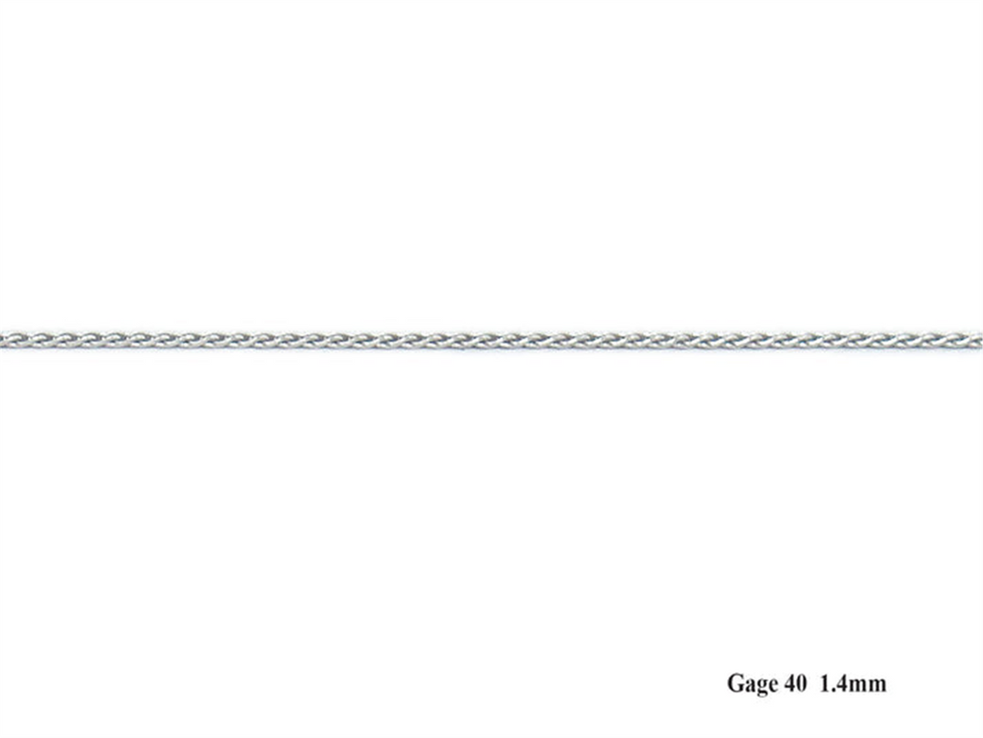 Sterling Silver Wheat Chain 
Width: 1.4mm
Length: 20"