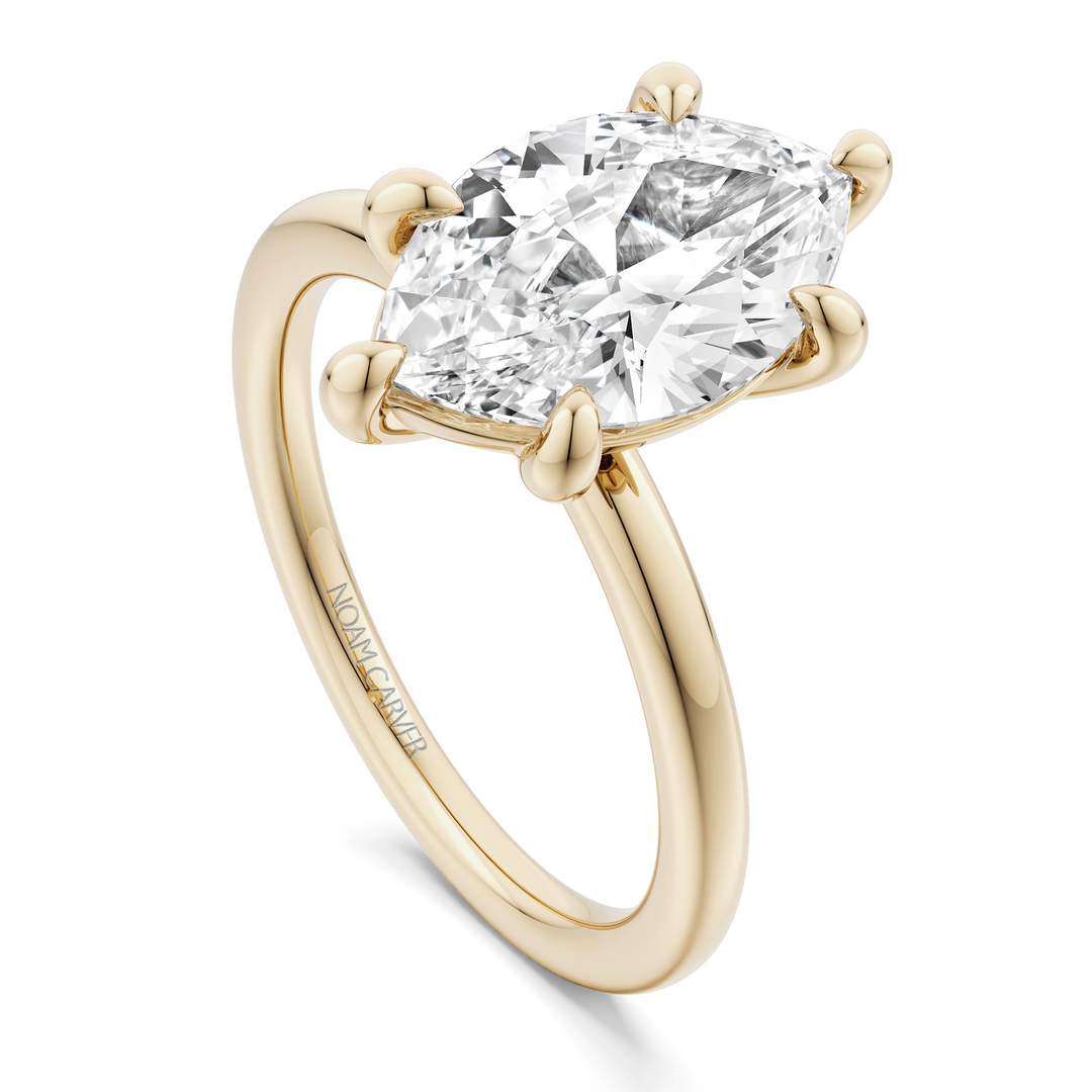 Yellow Gold Solitaire Engagement Ring Mount
Fits Centre: 2.00ct Marqu