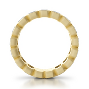 Lady's Yellow Gold Bezel Set Eternity Lab Diamonds Band
Diamond Shape: Emerald