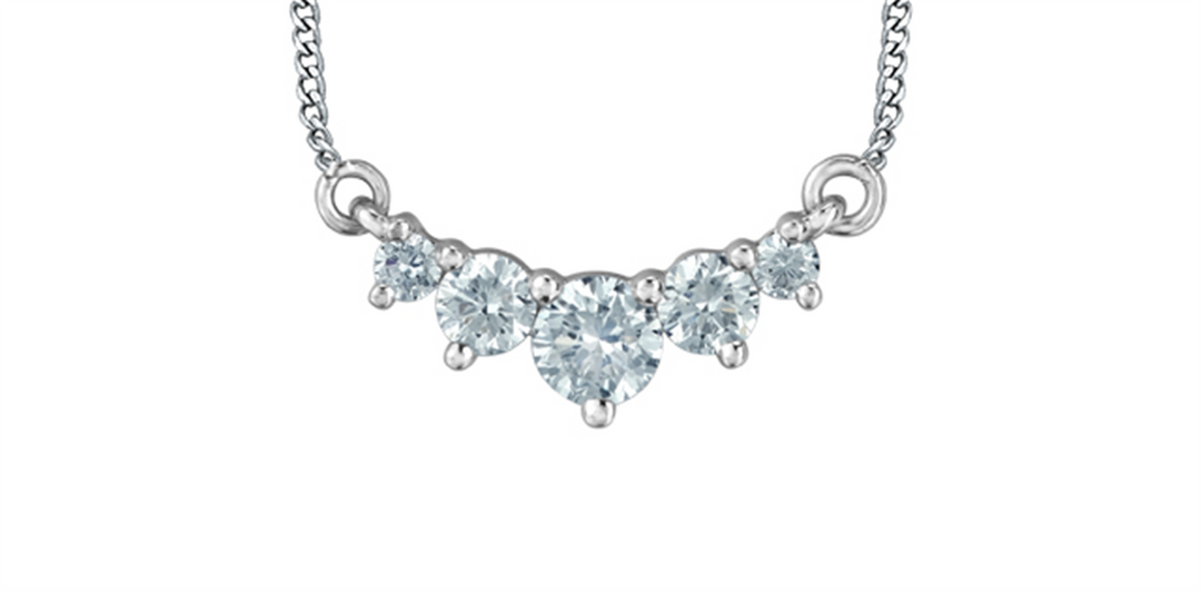 10K White Gold Lab Diamonds 5-Stone Necklace

PENDANT
Total Diamond