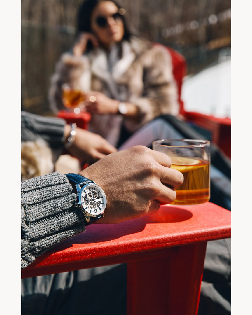 BULOVA Men's Stainless Steel Automatic Dress Watch with Steel Skeleton