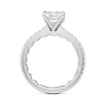 Load image into Gallery viewer, White Gold Side Stones Diamond Engagement Ring Semi-Mount
Fits Centre