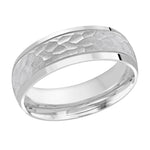 Load image into Gallery viewer, Men&#39;s 10K White Gold Domed Band with Hammered Finish
