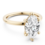 Load image into Gallery viewer, Yellow Gold Solitaire Engagement Ring Mount
Fits Centre: 2.00ct Marqu