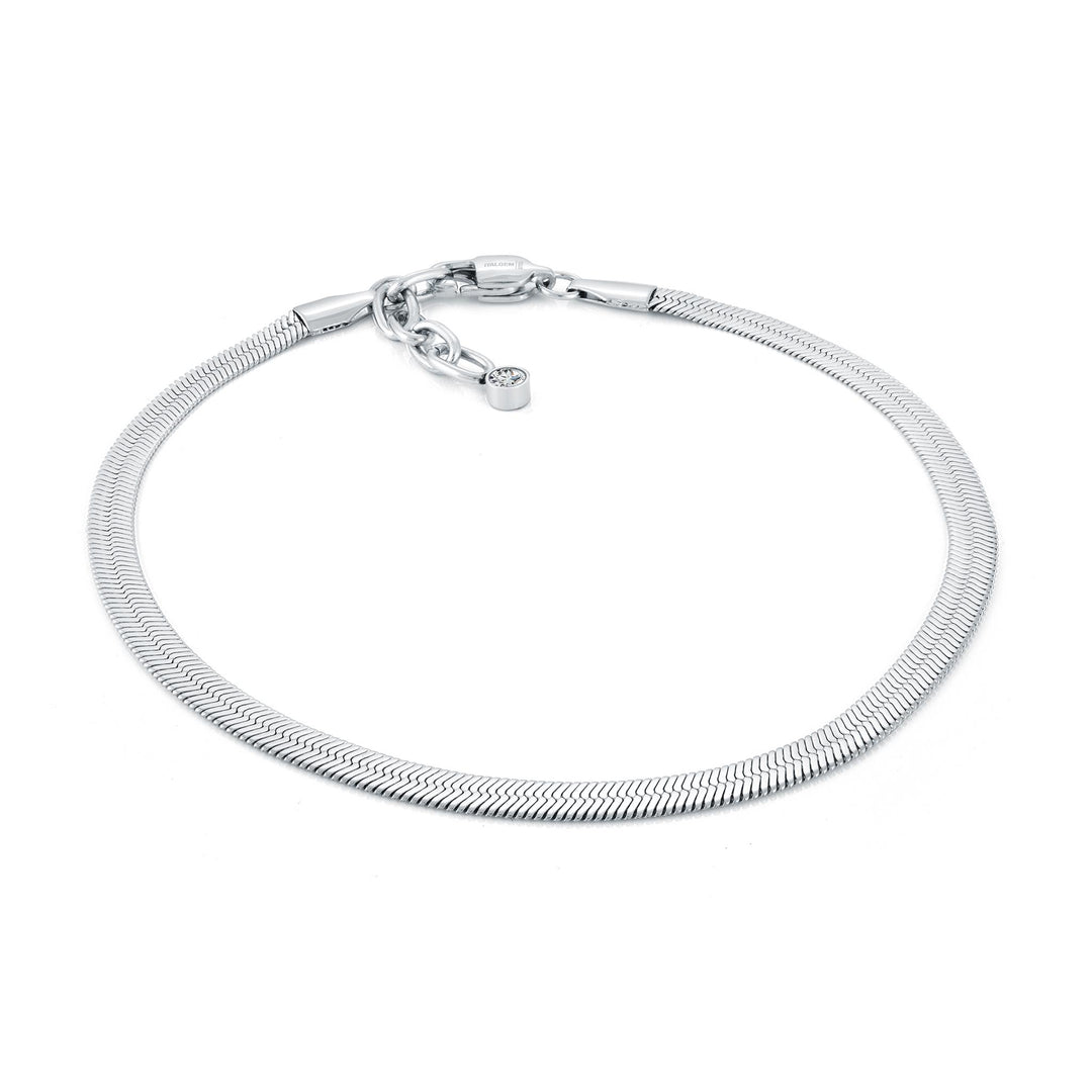 Stainless Steel Herringbone Bracelet 
Length: 7" + 1"
Width: 4mm
Fi