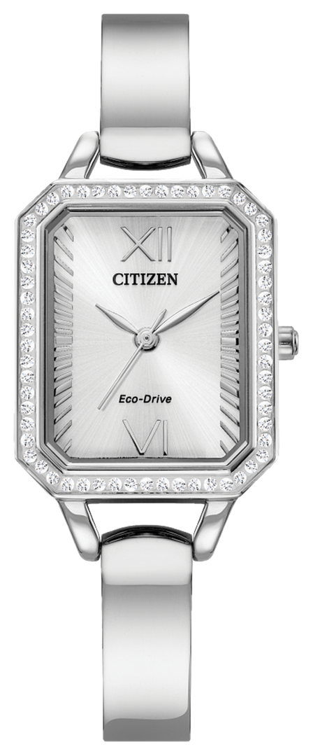 CITIZEN Lady's Stainless Steel Eco-Drive Dress Watch with Steel Dial