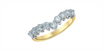 Load image into Gallery viewer, Lady's 14K Yellow &amp; White Gold Curved Prong Set Lab Diamonds Band
Dia