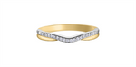 Load image into Gallery viewer, Lady&#39;s 10K White &amp; Yellow Gold Curved Bead Set Diamonds Band
Diamond
