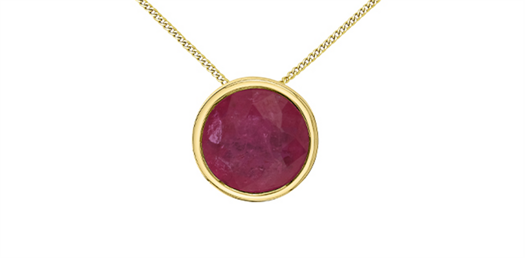10K Yellow Gold Round Polished Ruby Pendant Necklace

PENDANT
Prima