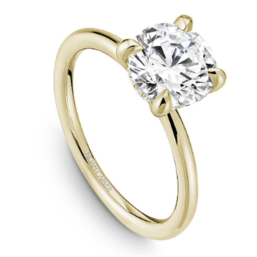 Yellow Gold Solitaire Diamond Semi-Mount