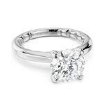 Load image into Gallery viewer, 14K White Gold Solitaire Diamond Engagement Ring Semi-Mount
Fits Cent