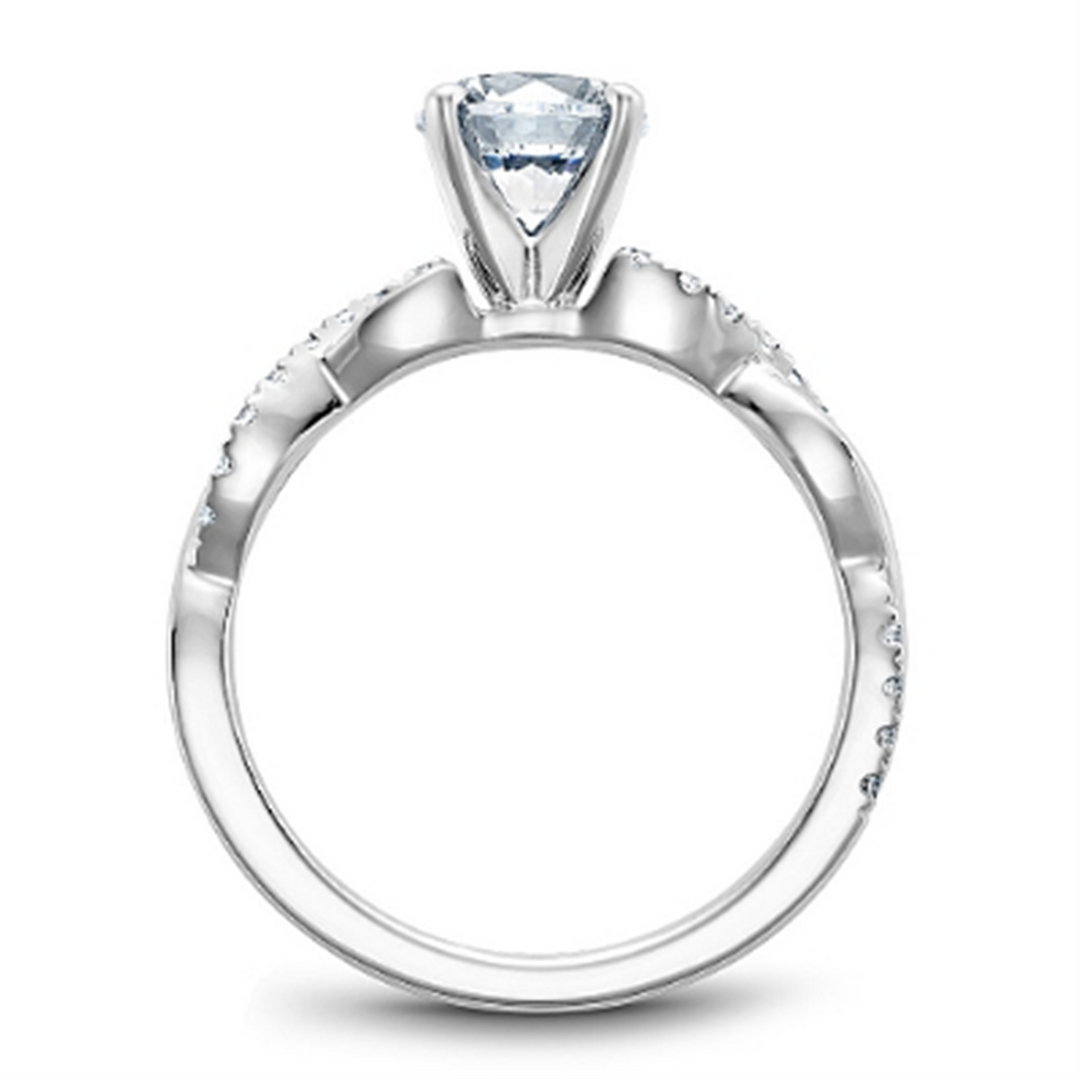 White Gold Intertwined Diamond Semi-Mount