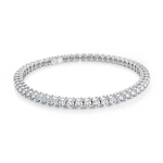 Load image into Gallery viewer, Sterling Silver White CZ Flex Tennis Bracelet 
Top Width: 3.4mm
Leng
