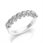 Load image into Gallery viewer, Lady&#39;s 14K White Gold Prong Set Lab Diamonds Band
Diamond Shape: Round
