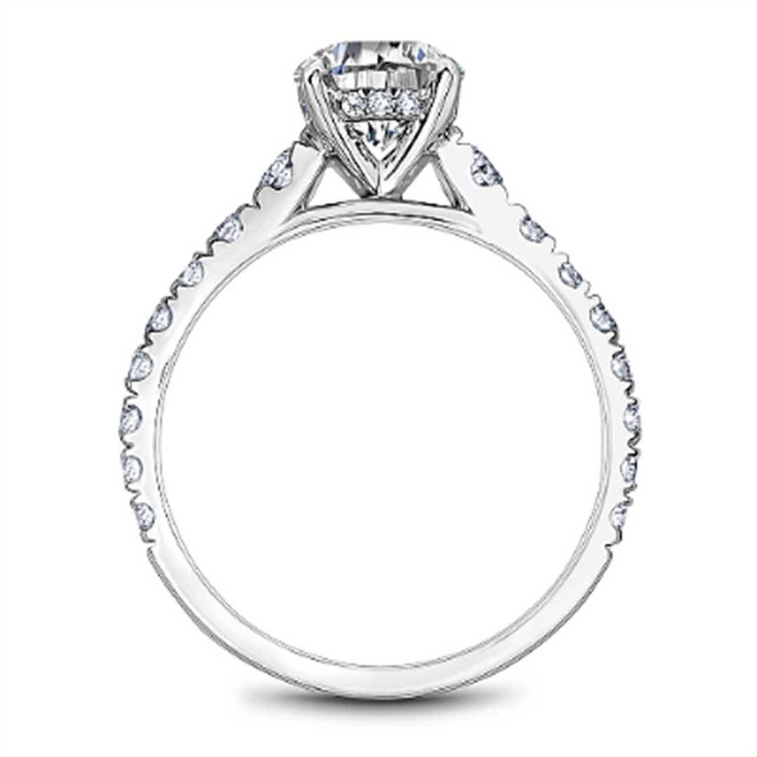 White Gold Side Stones Diamond Semi-Mount