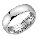 Load image into Gallery viewer, Men's White Gold Domed Band with Polished Finish