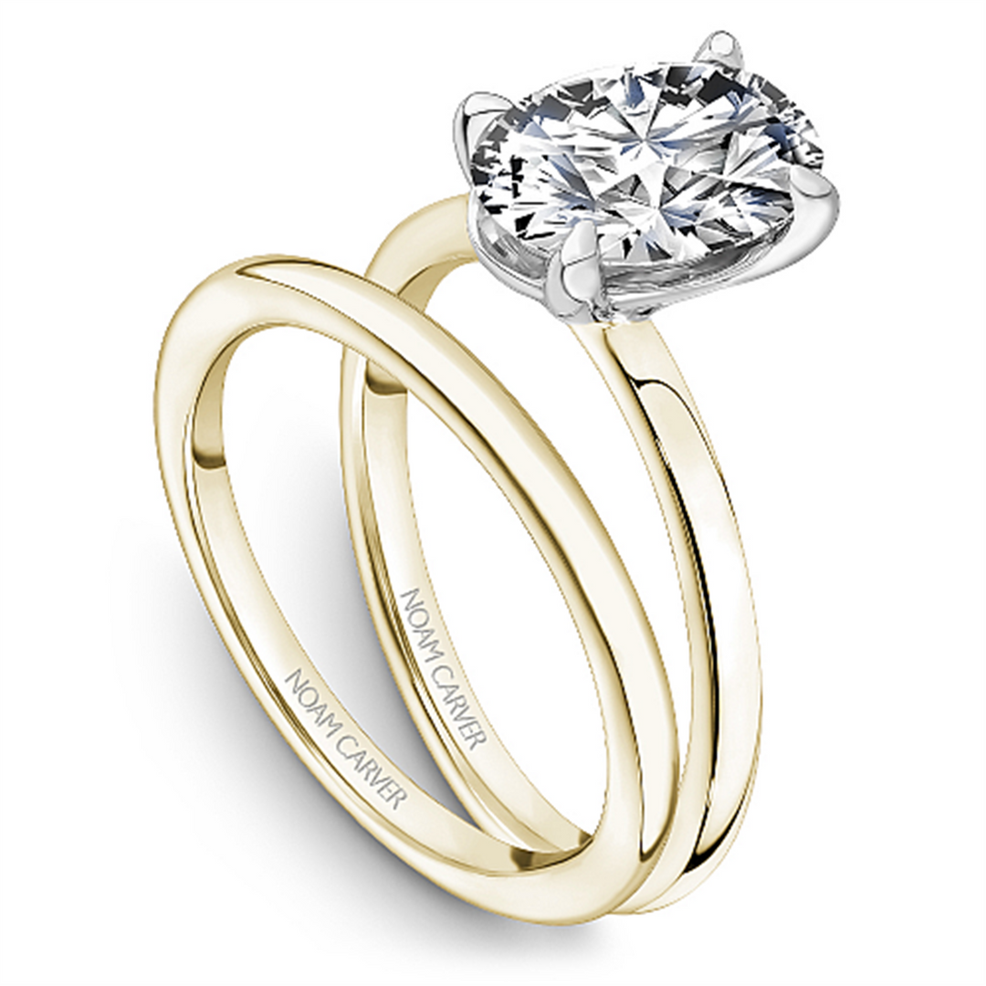 Yellow & White Gold Solitaire Engagement Ring Mount
Fits Centre: 2.00