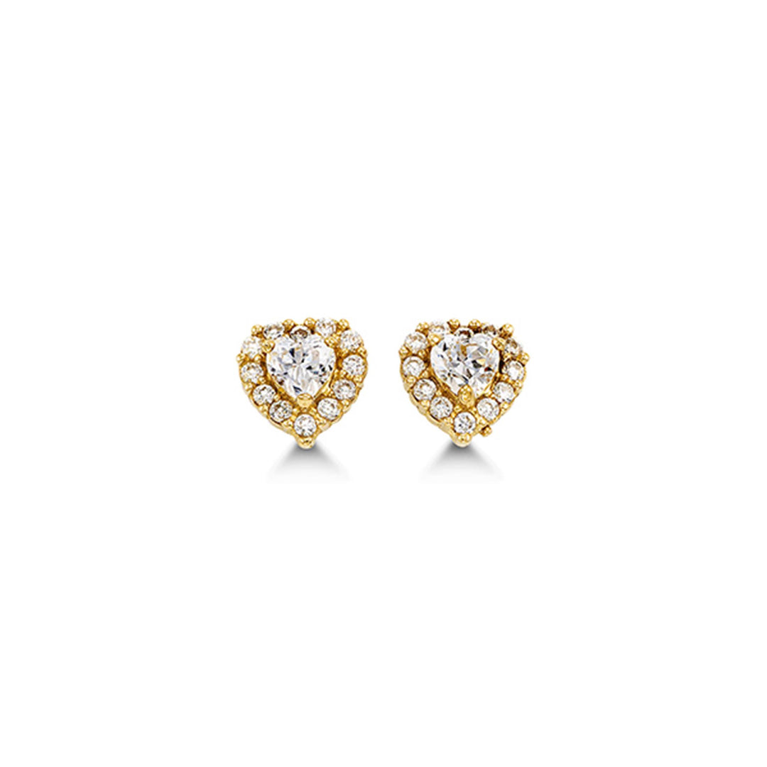 Kid's 14K Yellow Gold Heart Stud Earrings
Collection: Lovies