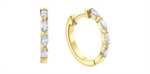 Load image into Gallery viewer, 10K Yellow Gold Diamonds Small Hoop Earrings
Total Diamonds: 0.28 I1
