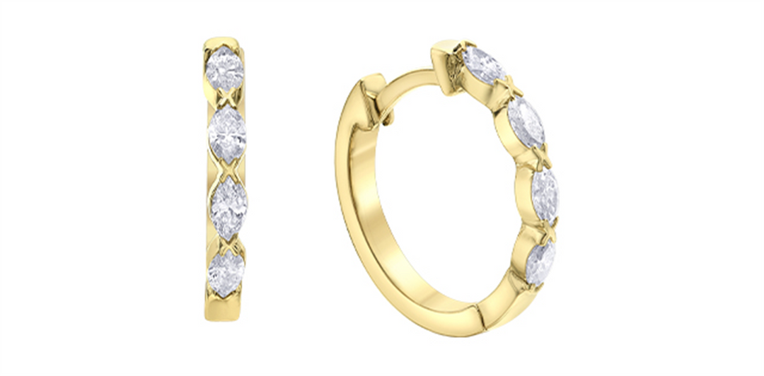 10K Yellow Gold Diamonds Small Hoop Earrings
Total Diamonds: 0.28 I1