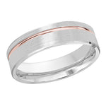 Load image into Gallery viewer, Men&#39;s 10K White &amp; Rose Gold Bevel Band with Satin Finish
