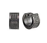 Load image into Gallery viewer, Black Stainless Steel Huggie Earrings
Dimensions: 13mm x 7mm
