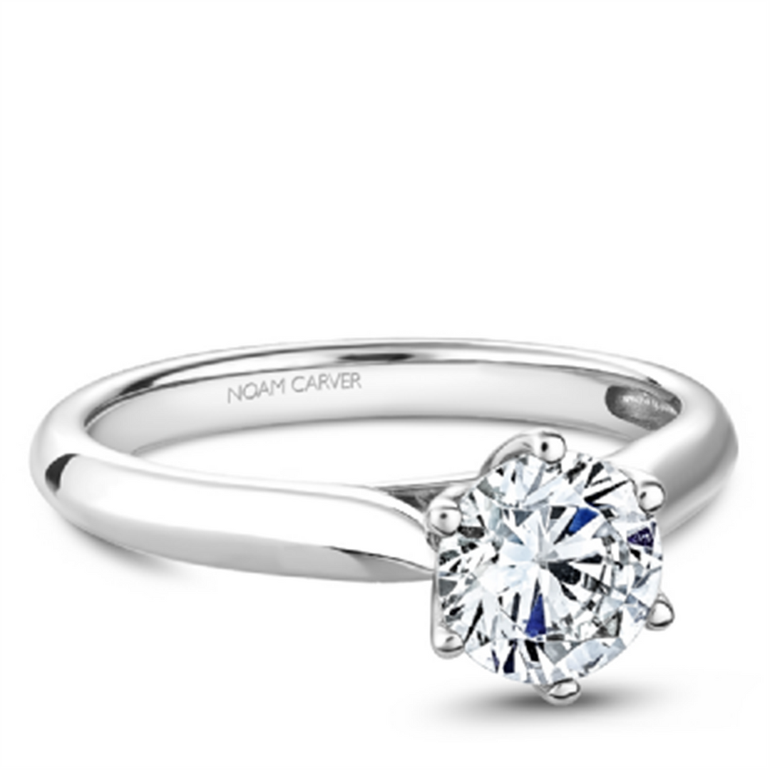 White Gold Solitaire Diamond Semi-Mount