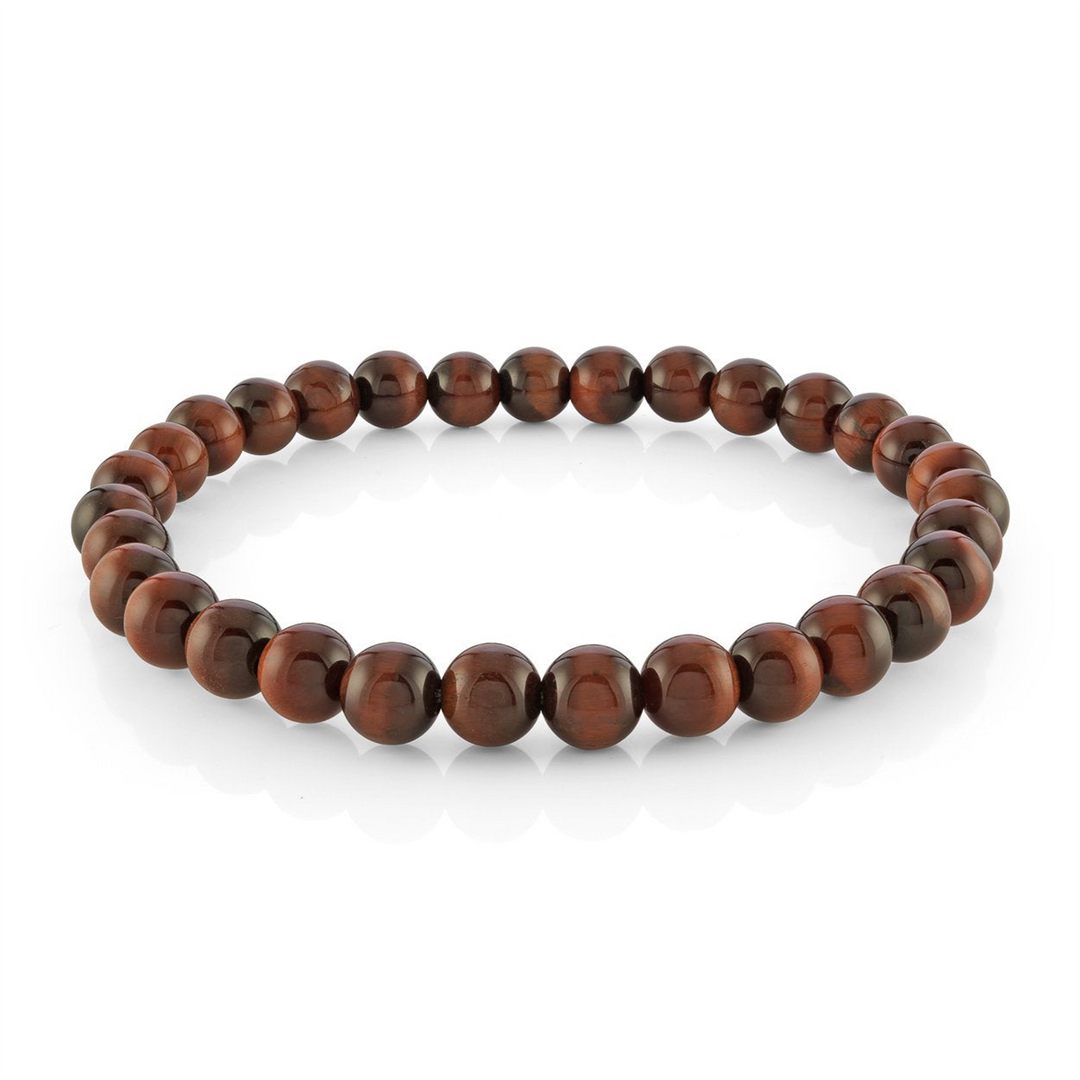 Brown Tiger Eye Bead Stretch Bracelet 
Length: Medium
Width: 8mm