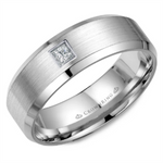 Load image into Gallery viewer, Men&#39;s Gold Bevel Diamond Band
