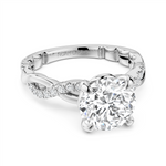 Load image into Gallery viewer, 14K White Gold Intertwined Diamond Engagement Ring Semi-Mount
Fits Ce
