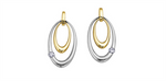 Load image into Gallery viewer, 10K White &amp; Yellow Gold Oval Diamonds Dangle Earrings
Total Diamonds:
