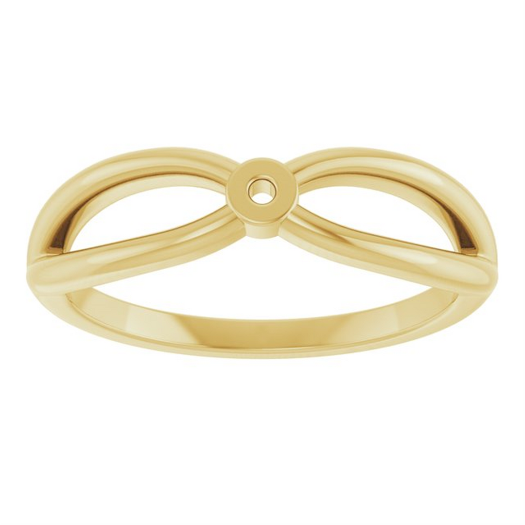 Yellow Gold Intertwined Engagement Ring Mount
Fits Centre: ct Stone