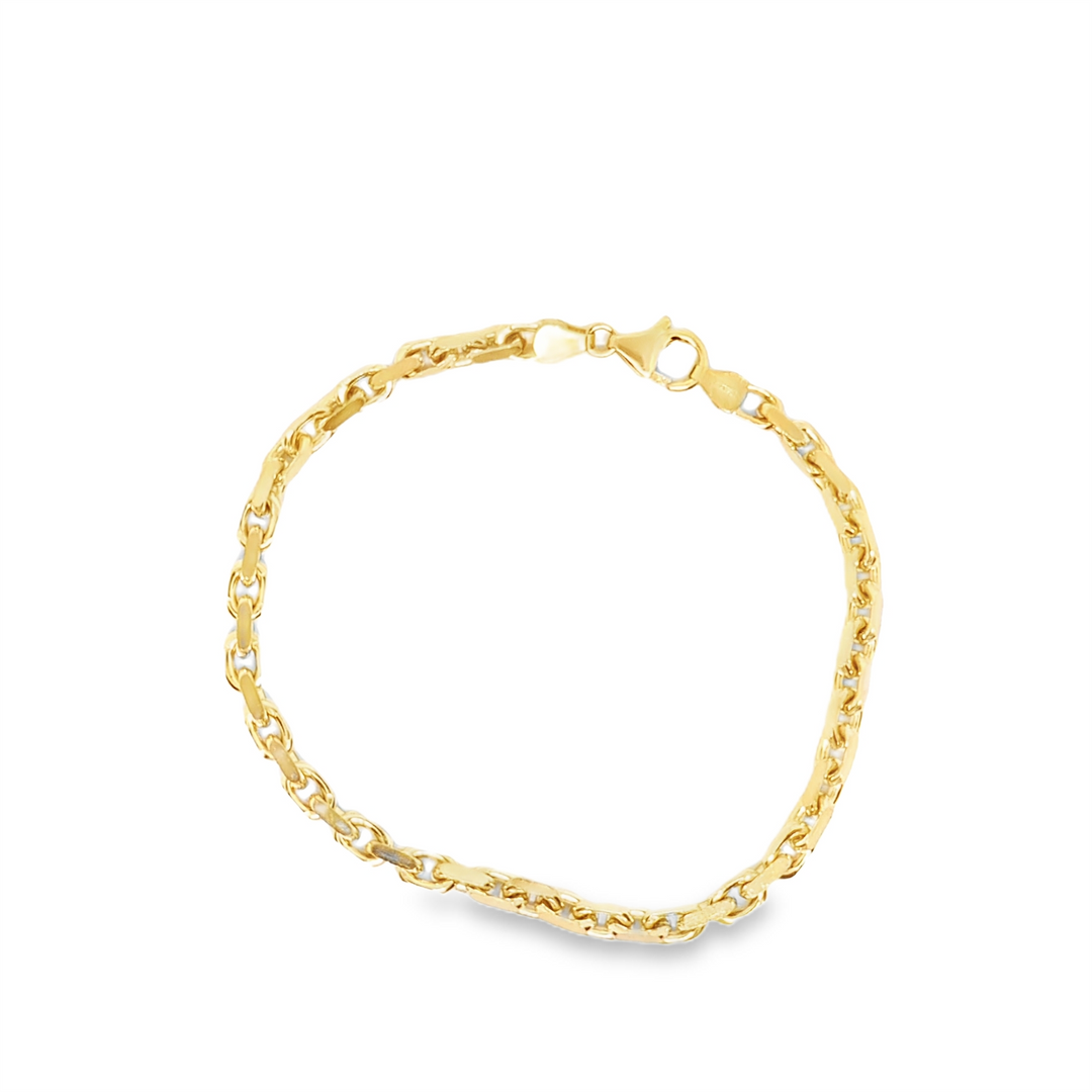 10K Yellow Gold Cable Link Bracelet
Bracelet Width: 40mm
Length: 8.5