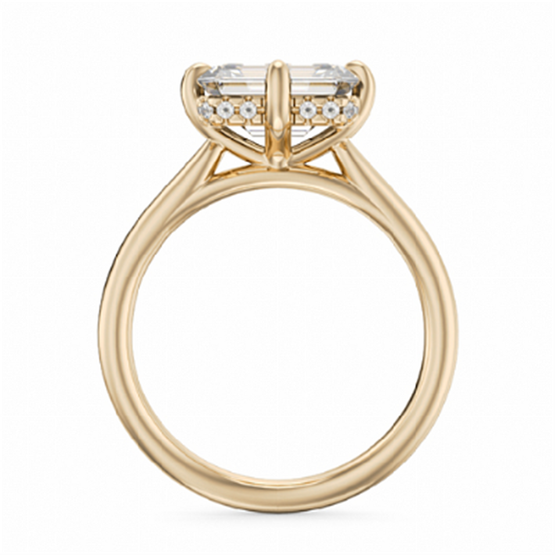 Yellow Gold Solitaire Diamond Semi-Mount